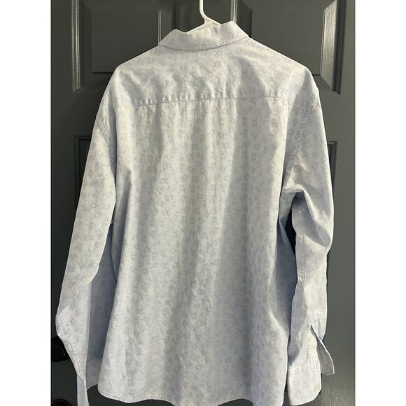 Robert Graham Men's Blue Shirt Buddha Print Long Sleeve Size 2XL Flip Cuff - Picture 8 of 9